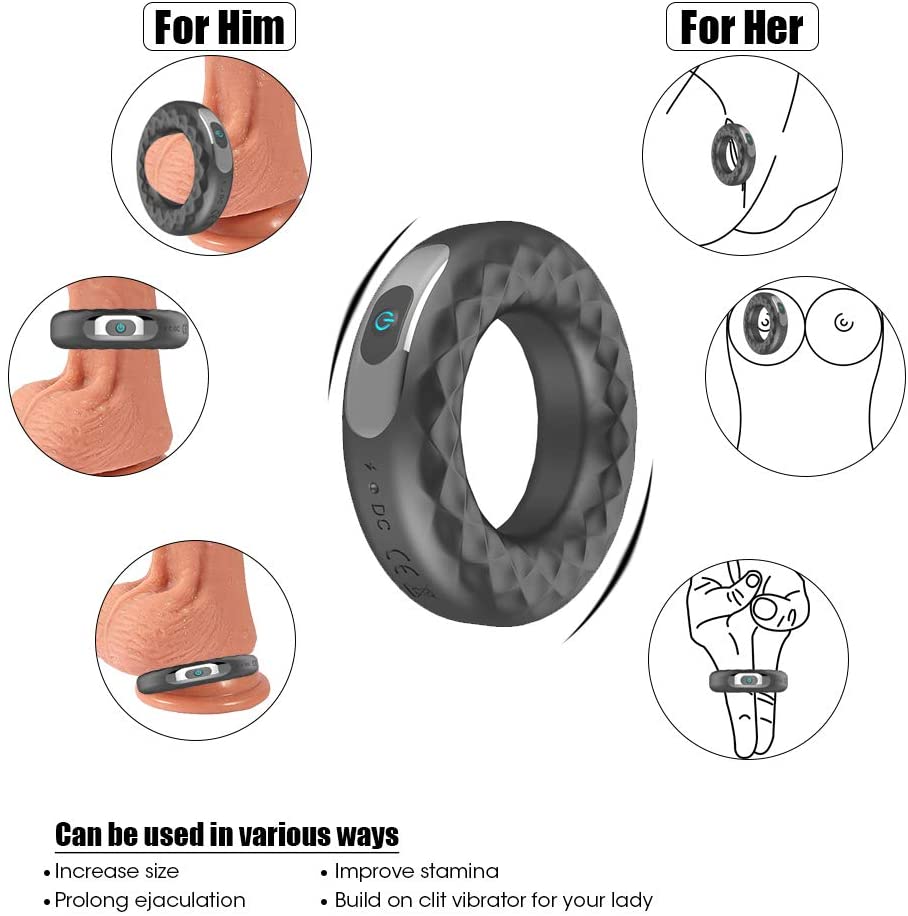 10mode Vibrating Cock Ring For Men Couplesfriendly Clitoral Stimulator And Vaginal Pleasure Enhancer - 5