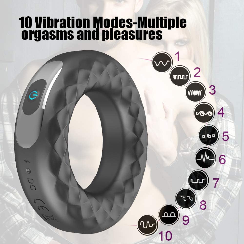 10mode Vibrating Cock Ring For Men Couplesfriendly Clitoral Stimulator And Vaginal Pleasure Enhancer - 2