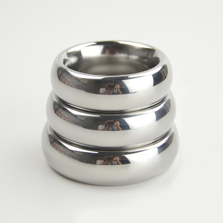 Heavyweight 304 Stainless Steel Male Enhancement Ring 404550mm Adjustable Cockring Adult Sex Toy For Men Smooth Penis And Ball Ring - 4