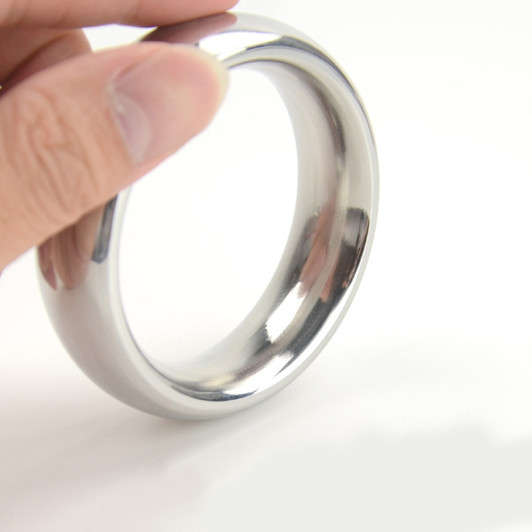 Heavyweight 304 Stainless Steel Male Enhancement Ring 404550mm Adjustable Cockring Adult Sex Toy For Men Smooth Penis And Ball Ring - 1