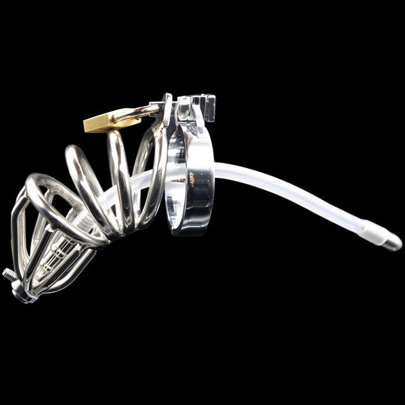 Stainless Steel Male Chastity Device Urethral Catheter Cock Rings Bondage Locks For Intimate Mens Pleasure - 5