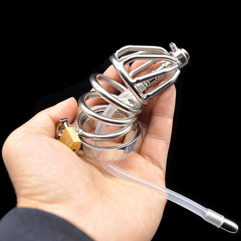 Stainless Steel Male Chastity Device Urethral Catheter Cock Rings Bondage Locks For Intimate Mens Pleasure - 3
