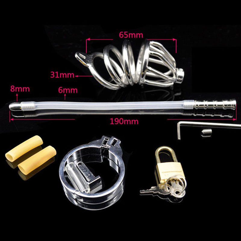 Stainless Steel Male Chastity Device Urethral Catheter Cock Rings Bondage Locks For Intimate Mens Pleasure - 1