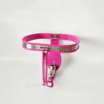 Pink Silicone Stainless Steel Male Chastity Belt Pants Sexy Toys Bdsm Bondage T-type Device Men Sex Products - 3