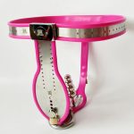 Pink Silicone Stainless Steel Male Chastity Belt Pants Sexy Toys Bdsm Bondage T-type Device Men Sex Products