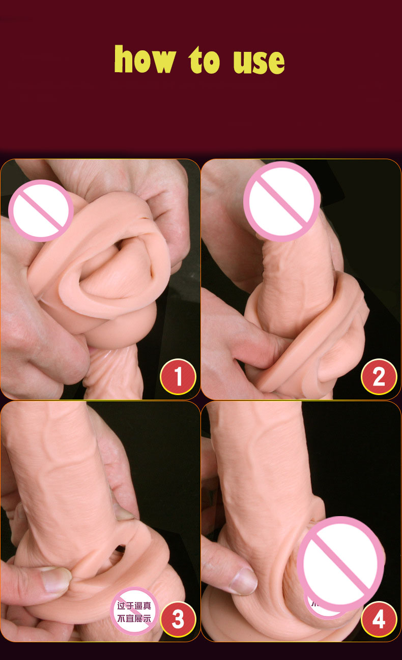 Ultrasoft Silicone Male Enlargement Sleeve Reusable Extender Condoms For Enhanced Intimacy Pleasurable Sex Experience - 8