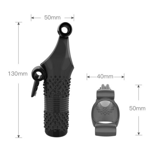 Reusable Double Vibrator Penis Sleeve Cock Enlargement Condom For Men Adult Intimate Sex Toy - 1