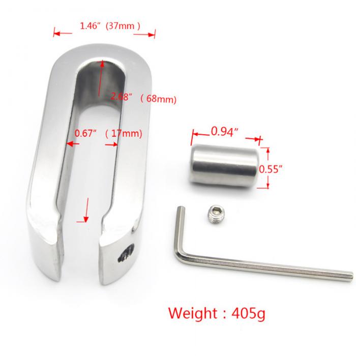 Stainless Steel Scrotum Pendant Heavy Testicle Ring Ball Stretcher Weight For Male Enhancement - 2