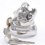 Chastity Cage Leopard Cock Stainless Steel Male Bdsm Bondage Device Tiger Lock Penis Sex Toys For Aficionados - 6