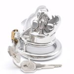 Chastity Cage Leopard Cock Stainless Steel Male Bdsm Bondage Device Tiger Lock Penis Sex Toys For Aficionados - 5