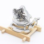 Chastity Cage Leopard Cock Stainless Steel Male Bdsm Bondage Device Tiger Lock Penis Sex Toys For Aficionados - 3