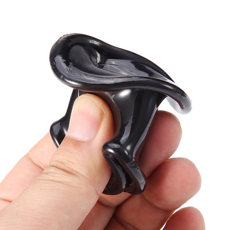 Male Scrotum Testicle Stretch Enhancer Soft Silicone Ring Cage Delay Ball Sex Toy Pleasure Enhancer - 3
