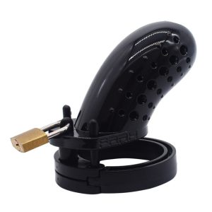 Male Cock Cage Breathable Plastic Chastity Device Various 5 Sizes Ring With Brass Lock Sex Products Penis
