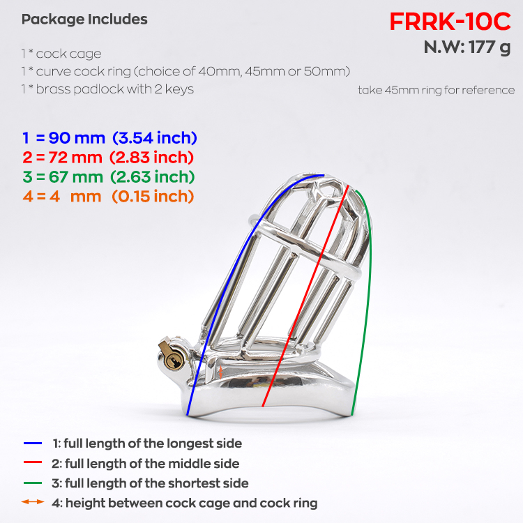 Stainless Steel Male Chastity Device Long Metal Cage Bdsm Bondage Mens Sex Toy Cocklock For Sissies - 7