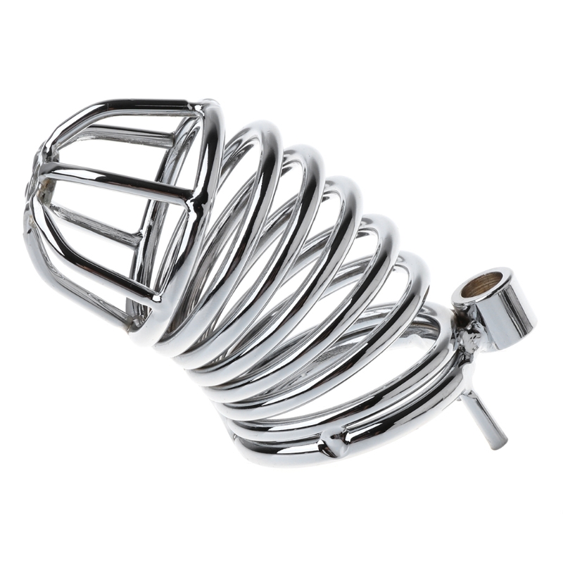 Male Chastity Device Prison Bird Stainless Steel Cock Cage Penis Ring Catheter Stealth Lock Adult Pleasure Toy - 2