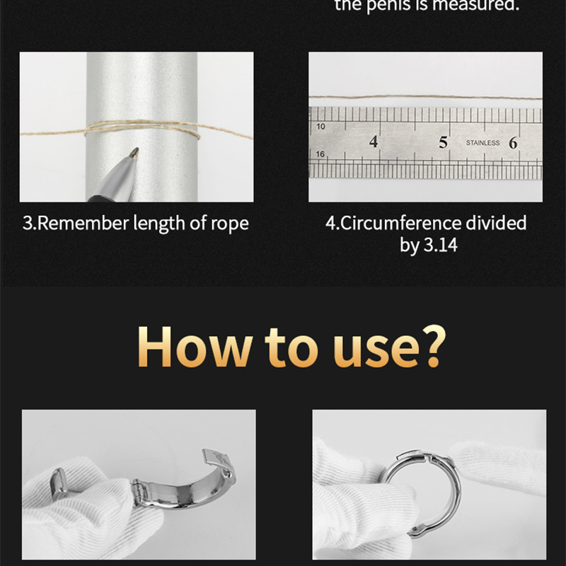 Adjustable Magnetic Metal Cock Ring Glans Sheath Male Enhancement Chastity Sex Toy For Men - 10