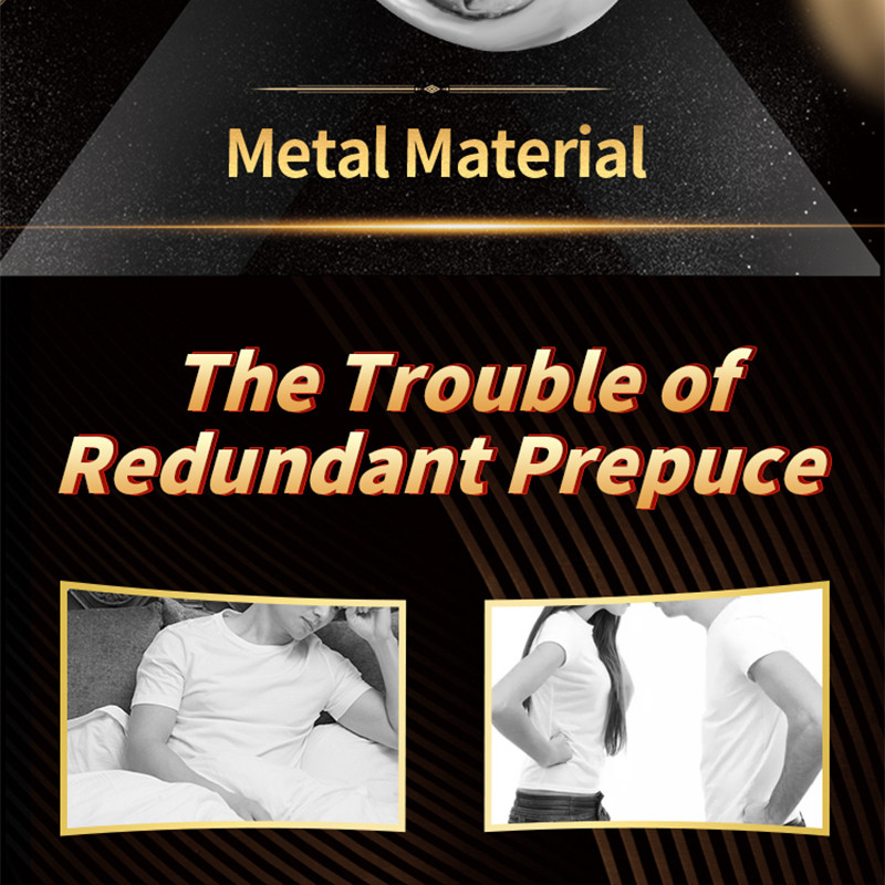 Adjustable Magnetic Metal Cock Ring Glans Sheath Male Enhancement Chastity Sex Toy For Men - 2