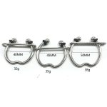 Stainless Steel Penis Ring Male Chastity Cage Dick Erection Device Metal Cock Scrotum Crusher Stretcher Men Gay Sex Toy - 6