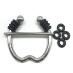 Stainless Steel Penis Ring Male Chastity Cage Dick Erection Device Metal Cock Scrotum Crusher Stretcher Men Gay Sex Toy