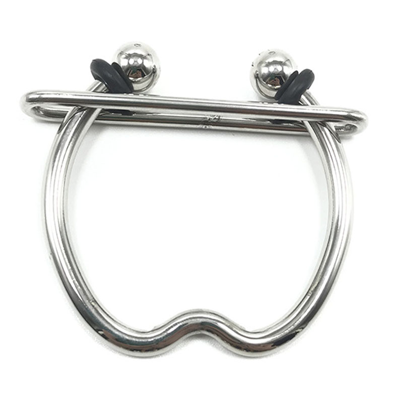 Stainless Steel Male Chastity Device Erection Aid Scrotum Stretcher Penis Ring For Men Gay Sex Toy - 2