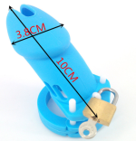 Cb6000 Cb6000s Purple Male Silicone Chastity Device Penis Lock Cock Cage & Brass Adult Sex Toy For Men Belt G7-2-6 - 6