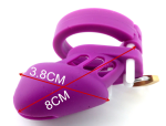 Cb6000 Cb6000s Purple Male Silicone Chastity Device Penis Lock Cock Cage & Brass Adult Sex Toy For Men Belt G7-2-6 - 5