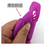 Cb6000 Cb6000s Purple Male Silicone Chastity Device Penis Lock Cock Cage & Brass Adult Sex Toy For Men Belt G7-2-6 - 4