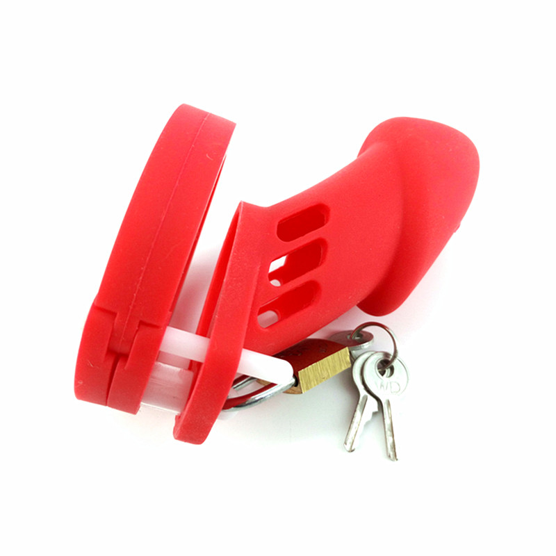 Male Silicone Chastity Device Cb6000s In Purple With Brass Lock Adult Sex Toy For Men - 14