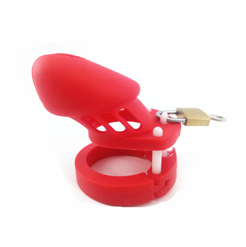 Male Silicone Chastity Device Cb6000s In Purple With Brass Lock Adult Sex Toy For Men - 9