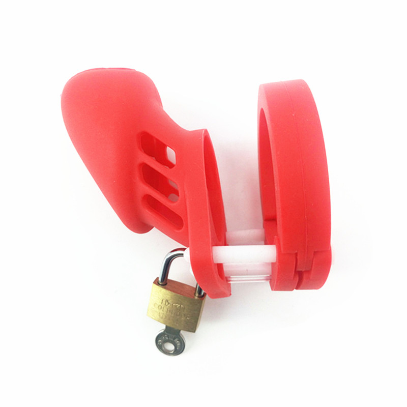 Male Silicone Chastity Device Cb6000s In Purple With Brass Lock Adult Sex Toy For Men - 7