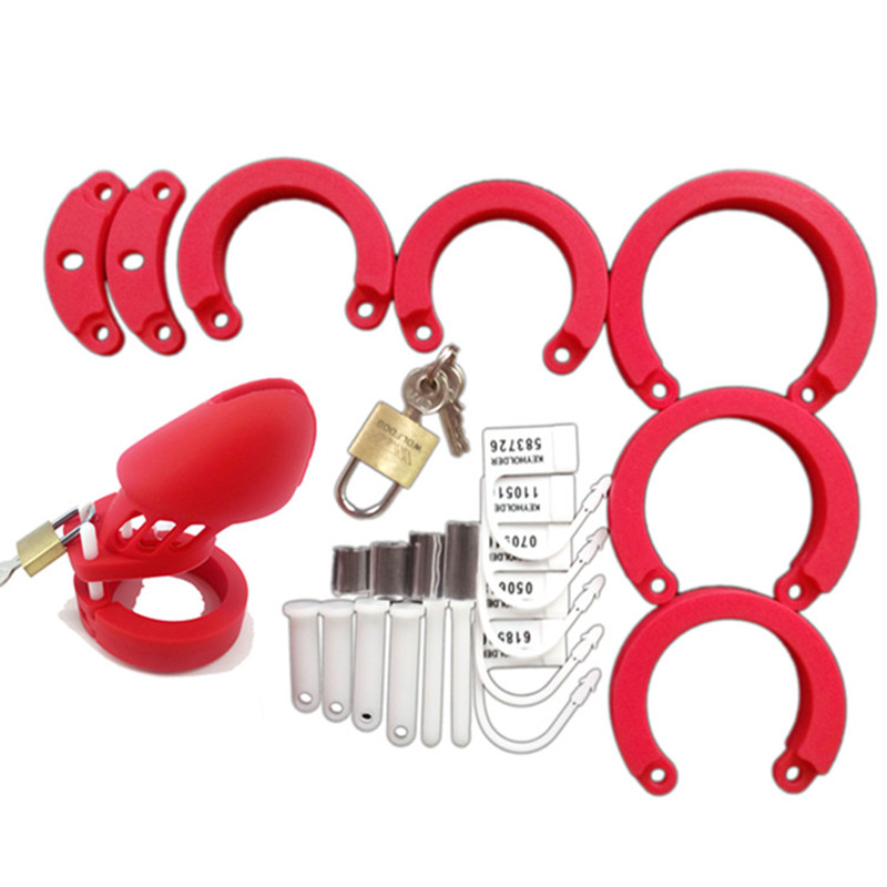 Male Silicone Chastity Device Cb6000s In Purple With Brass Lock Adult Sex Toy For Men - 4