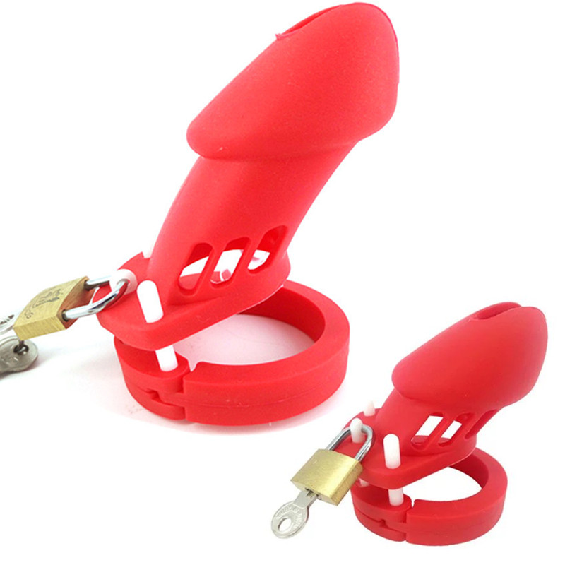 Male Silicone Chastity Device Cb6000s In Purple With Brass Lock Adult Sex Toy For Men - 2