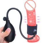 Inflatable Penis Pump Enlarger Cock Ring Extender Sleeve Inflated Sex Toys Men Dick Rings Male Enhancement Pumps