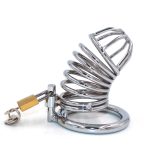Spiral Penis Cage Male Chastity Device Cock Metal Belt Sex Toys - 2