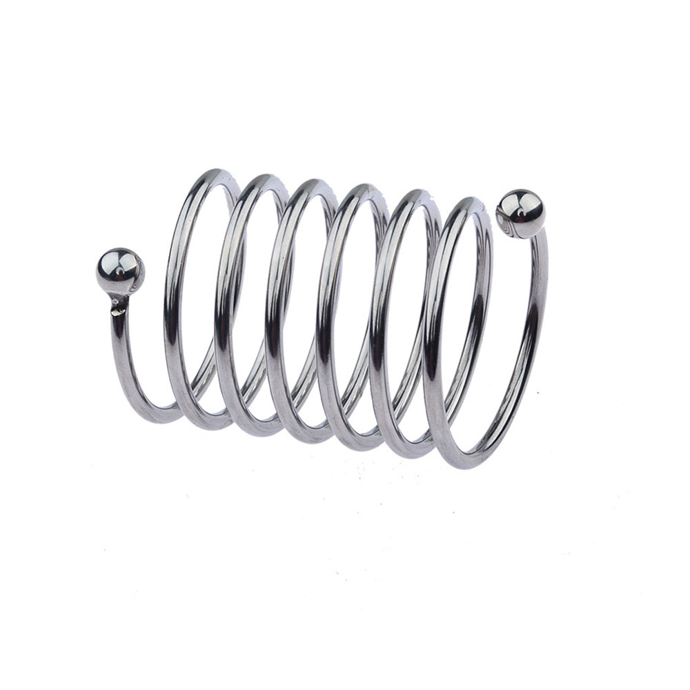 Stainless Steel Male Enhancement Ring Foreskin Correction Erection Support Ball Stretcher Metal Cock Ring Sex Toy - 6
