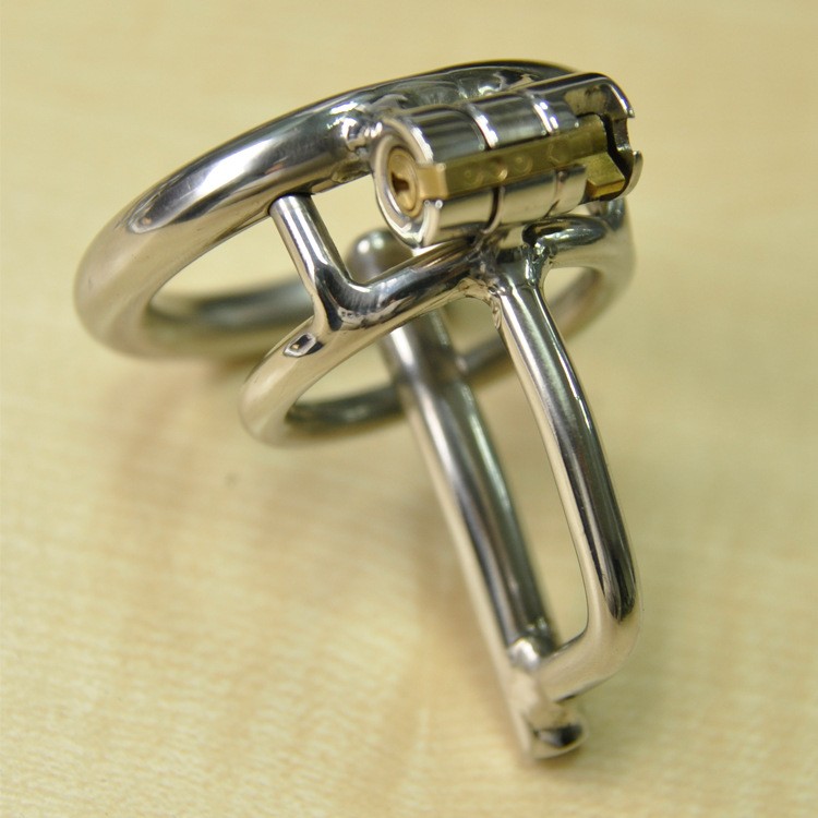 Stainless Steel Male Chastity Device Bdsm Cock Ring Cage With Urethral Sounding Rod - 3