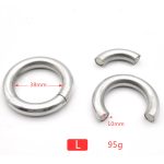 Magnetic Cock Ring Stainless Steel Ball Stretcher Scrotum Metal Penis Sex Toy For Men Cockring Ballstretcher Weights - 6