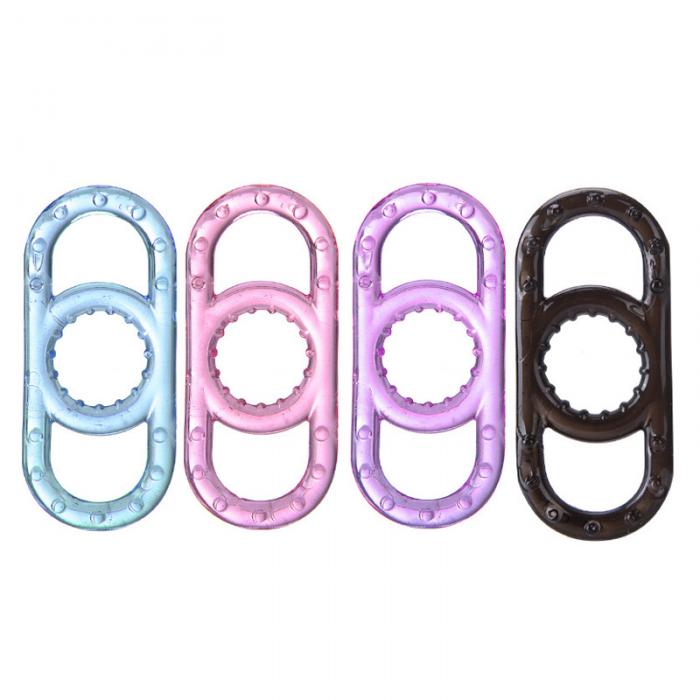 Crystal Elastic Male Enhancement Rings Adult Intimacy Toys For Men Penis Ring Set - 2
