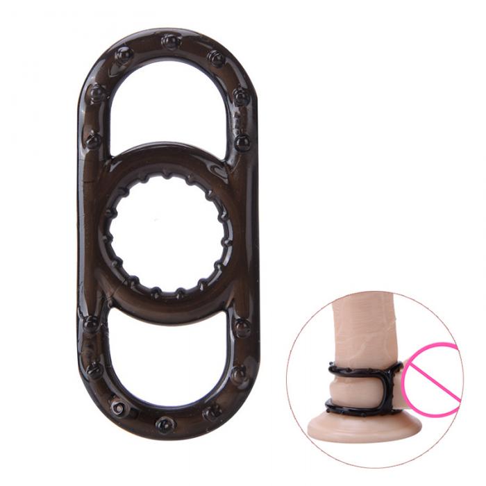 Crystal Elastic Male Enhancement Rings Adult Intimacy Toys For Men Penis Ring Set - 1