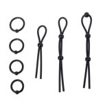 7 Pack Penis Ring Set 4 Cock Rings Clit Stimulating Ball And 3 Adjustable Loops Erection Enhancing Male Sex Toy