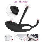 Penis Ring Vibrators Sex Toys With 7 Vibration Modes Silicone Material Waterproof Rechargeable Anal Clitoral Stimulator Massager - 3