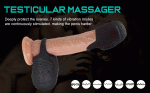 Male Ball Stretcher Scrotum Restraint Cage Vibrating Cock Penis Ring Time Delay Training Dick Sex Toys Chastity Devices - 4
