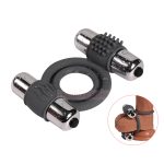 Triple Cock Ring Vibrating Bullet For Male Sperm Delay Penis Rings Men Sex Toys Massage Silicone Vibrator - 5