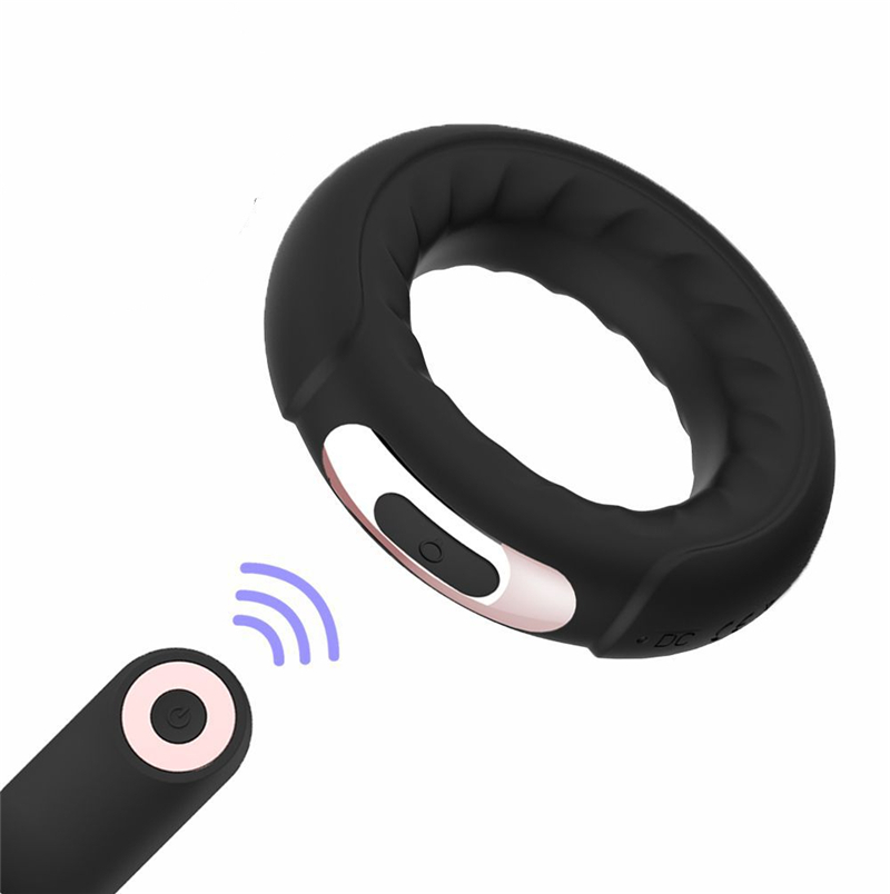 Wireless Remote Control 10speed Silicone Cock Rings Vibrating Male Sex Toys For Adult Games - 4