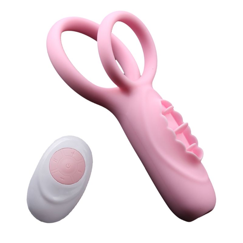 Deluxe Remote Control Vibrating Penis Ring With Tongue Male Female Gspot Clitoral Stimulator Powerful Adult Pleasure Toy - 6