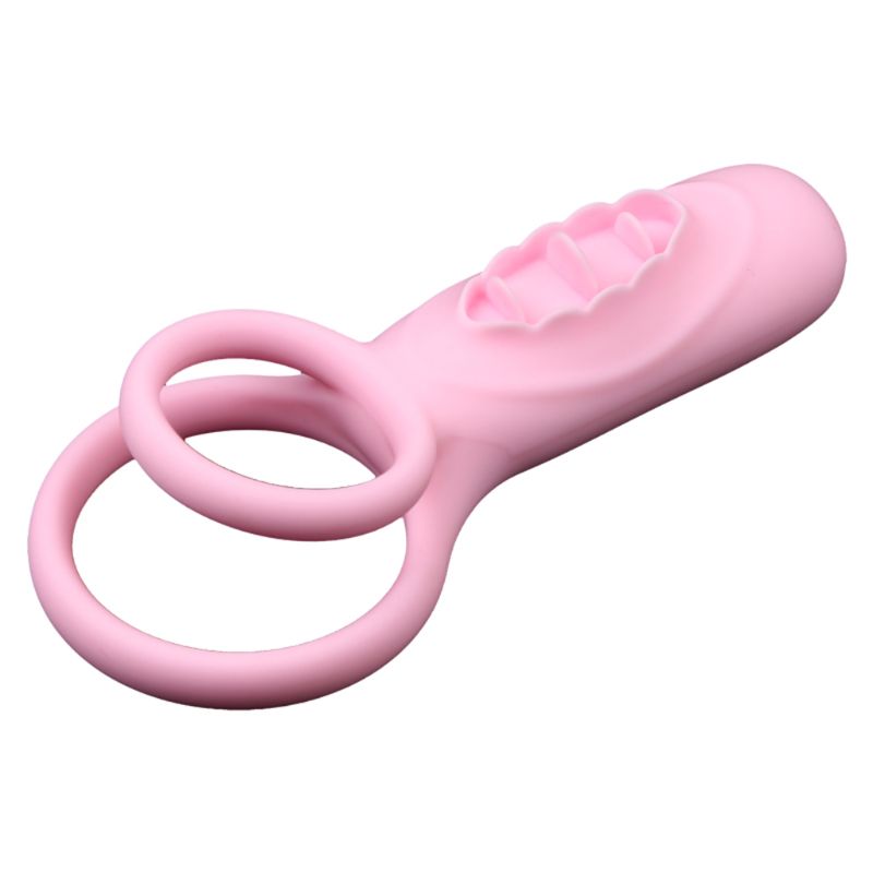 Deluxe Remote Control Vibrating Penis Ring With Tongue Male Female Gspot Clitoral Stimulator Powerful Adult Pleasure Toy - 5