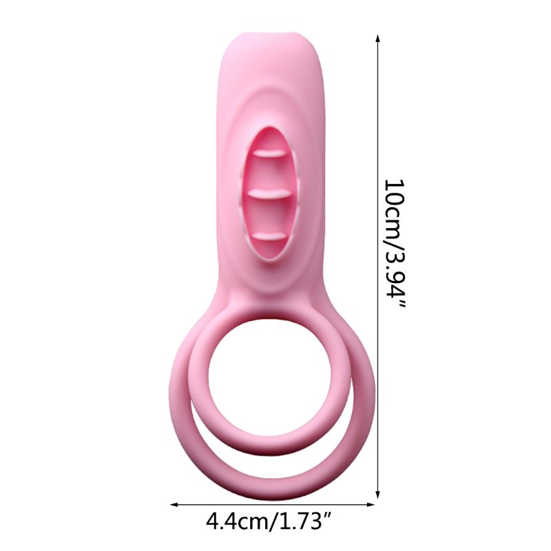 Deluxe Remote Control Vibrating Penis Ring With Tongue Male Female Gspot Clitoral Stimulator Powerful Adult Pleasure Toy - 2
