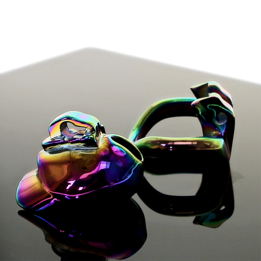 Stainless Steel Micro Small Chastity Device V3 Bdsm Torture Toys Rainbow Ht Cock Cage - 8