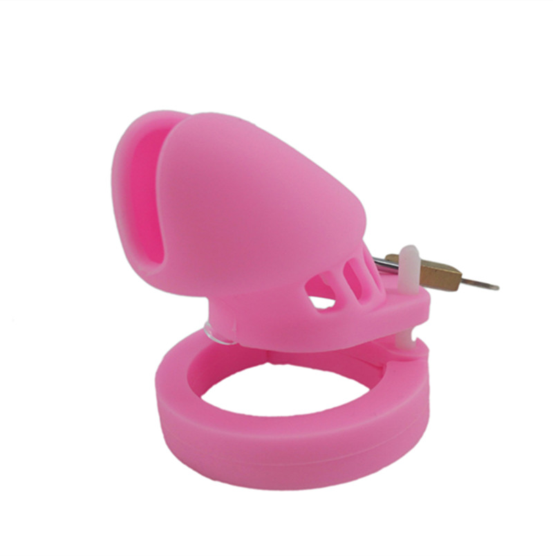 Silicone Male Chastity Device Pink Cb6000 With 5 Adjustable Penis Rings Erotic Adult Sex Toy For Men - 11