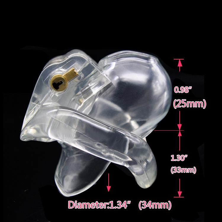 V3 Male Chastity Device Resin Belt Micro Cock Cage Bdsm Toy With 4 Durable Rings - 9